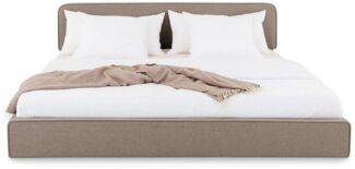 IDIMEX Polsterbett LATINI, Bett 180x200 cm mit höhenverstellbarem Kopfteil und Lattenrost Greige