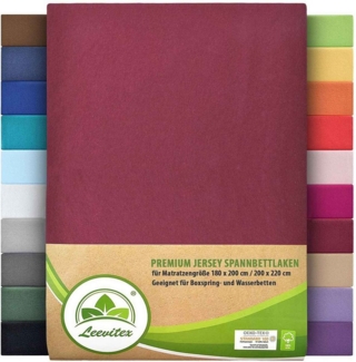 leevitex® Spannbettlaken Premium 195, Gummizug: Rundum, blickdicht, Anti-Pilling, 97% Baumwolle, 3% Elasthan, 40 cm Steg