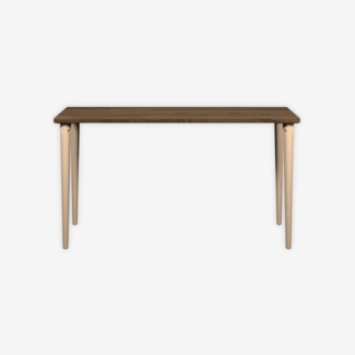 MultiDesk, 4 Eichenfüße, Dekor Nussbaum, Maße: H 740 x B 1400 x T 600 mm