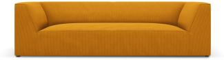 Micadoni 3-Sitzer Sofa Ruby | Bezug Yellow | Beinfarbe Black Plastic