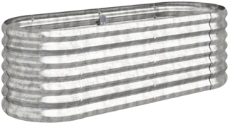 vidaXL Hochbeet Verzinkter Stahl 114x40x36 cm Silbern 318867