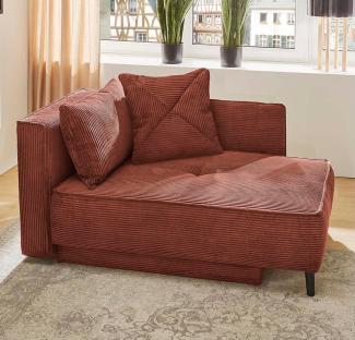 Schlafsofa mit Federkernpolsterung Rost Rot inkl. Bett- und Stauraumfunktion ca. 155 cm