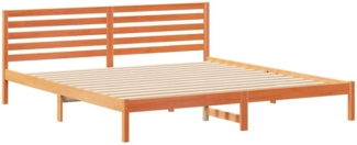 vidaXL Bettgestell Wachsbraun 200x210 cm Massivholz Kiefer 872322