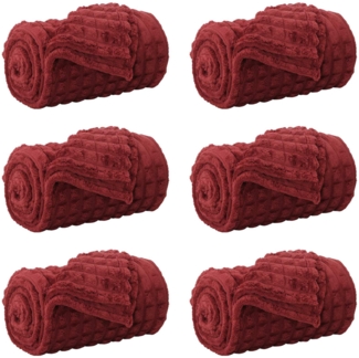 vidaXL Wohndecken 6 Stück Bordeauxrot 200x150 cm Fleece 42016970