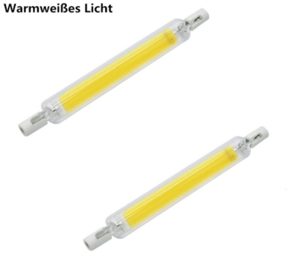 autolock LED-Leuchtmittel R7S LED Dimmbar,(2 Stück)LED 78/118mm,Warmweiß, R7s, Naturweiß, LED Stab 360° Abstrahlwinkel(10/20W)