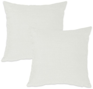 Haus und Deko Kissenbezug Kissenbezug 2er Set Struktur Leinenoptik Kissenhülle Deko Kissen Doppe, (2 Stück)