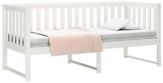 Tagesbett Weiß 80x200 cm Massivholz Kiefer [820877]