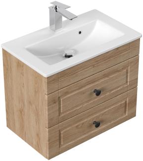 Badmöbel Mars 600 SlimLine Cottage SoftClose eiche hell : Eiche hell