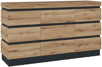 Sideboard Colditz / Corte, Holzwerkstoff, Holzfarben, 161 x 93 x 45 cm