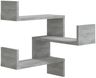 vidaXL Wand-Eckregal Grau Sonoma 40x40x50 cm Holzwerkstoff 815206