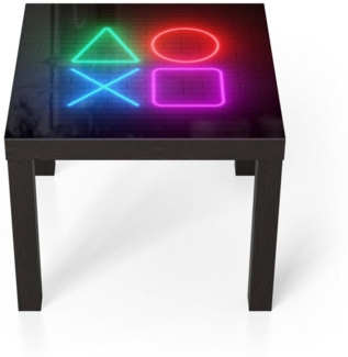DEQORI Couchtisch 'Playstation Elemente', Glas Beistelltisch Glastisch modern