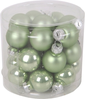 TrendLine Weihnachtskugeln aus Glas Ø 2,5 cm light green 24 Stück