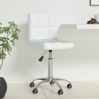 vidaXL Bürostuhl Drehbar Weiß Kunstleder [334333]