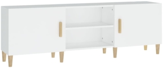 TV-Schrank Lowboard TV Weiß 150 x 30 x 50 cm Holzwerkstoff