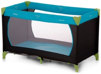Hauck 'Dream’n Play' Reisebett 3-teilig 120x60 cm, ab Geburt bis 15 kg, inkl. Tragetasche und Einlageboden (faltbar, tragbar, leicht & kippsicher), blau
