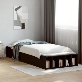vidaXL Bettgestell Schwarz 90x190 cm Holzwerkstoff 3280616