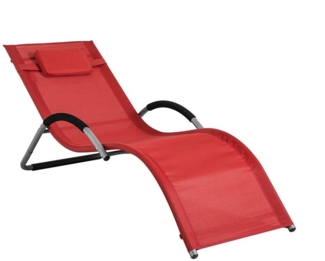 SoBuy Gartenliege OGS38, Sonnenliege Gartenliege Relaxstuhl Liegestuhl für Gärten, Balkon