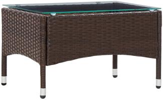 vidaXL Couchtisch Braun 60x40x36 cm Poly Rattan 45906