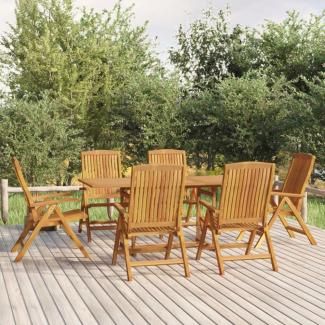 vidaXL 7-tlg. Garten-Essgruppe Massivholz Teak 3154921