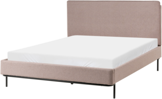 Bett mit Lattenrost Stoff CORIO 140 x 200 cm Taupe