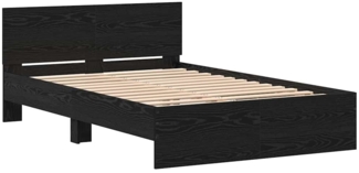 vidaXL Bettgestell mit Kopfteil Schwarze Eiche 120 x 190 cm 3376062