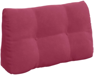 vidaXL Rücken Kissen Weinrot 80 x 24 x 50 cm Samt 42014434