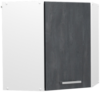 Vicco Eckhängeschrank Schwarz Beton 57 cm, R-Line