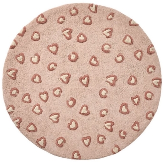 vertbaudet Kinderteppich Runder Kinderzimmer Leoparden-Teppich LOVELY LEO