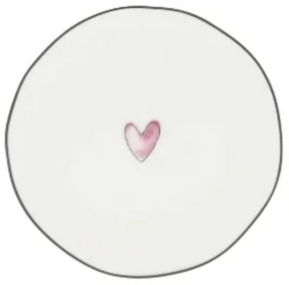 Bastion Collections Dessertteller Bastion Collections Pink Herz D13cm