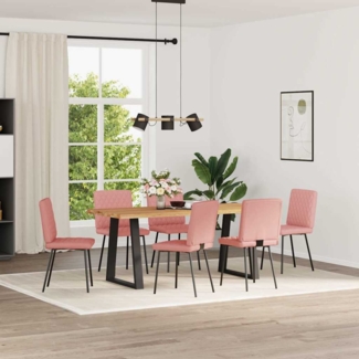 vidaXL Esszimmerstühle 6 Stk. Rosa Kunstleder 3315490