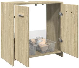 Waschbeckenunterschrank Sonoma-Eiche 60x33x60 cm Holzwerkstoff