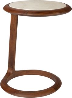 Doppio Beistelltisch braun Marmor 41cm x 45cm x 55cm