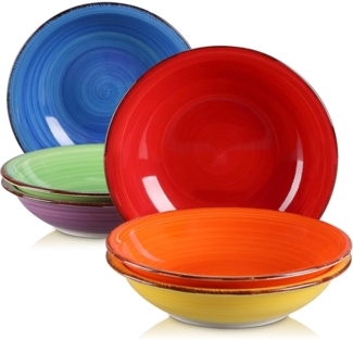 vancasso Suppenteller Steinzeug 6-teilig BONITA Tellerset Ø 21,3 cm Kombiservice