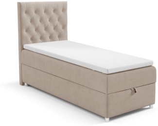 Best for Home Boxspringbett mit Bettkasten Trinity K-14 SINGLE Bonellfederkern inkl. 7 cm Topper (70x200 80x200 90x200 100x200), verschiedene Liefermöglichkeiten, TOP Preis-Leistungs-Verhältnis