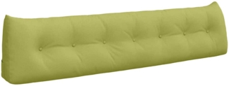 vidaXL Rücken Kissen Hellgrün 200 x 24 x 50 cm Stoff 42014596