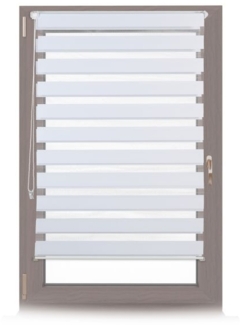4 x Doppelrollo Klemmfix Weiß 90x150 cm 10030271