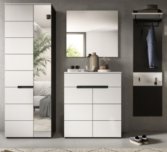 Garderobe Set 4-tlg. Cooper in weiß und grau 220 cm