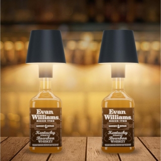 POPOLIC Dekolicht 2 Stück LED Akku Flaschenlampe, 5200mAh dimmbare Tischlampe, LED fest integriert, kabellose flaschenlicht