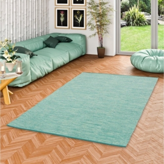 Pergamon Wollteppich Baumwolle Natur Kelim Teppich Easy Meliert, Rechteckig, Höhe: 8 mm