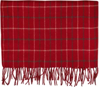 Wohndecke Greengate Decke LYLA Rot Karo Muster Wolle 180x130, Greengate