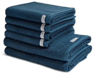 Ross Selection 6 tlg. Frottier-Set - 4 X Handtuch (50 X 100cm), 2 X Duschtuch (70 X 140cm) - 540 g/m2 - Nachtblau