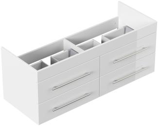 Unterschrank für Villeroy und Boch Venticello 130 cm Doppel B weiss hochglanz : Weiss hochglanz