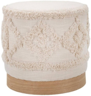 Dmora Pouf Khaled, Mehrzwecksessel, Sitzsack, Hockerhocker, 40x40 h40 cm, Weiß
