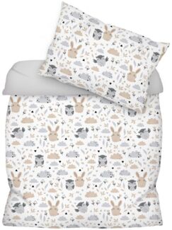 Amilian Kinderbettwäsche 2 tlg Bettwäsche Set: 120x90 + 60x40 cm Hotelverschluss, 2 teilig, Kindermotive (Made in EU)