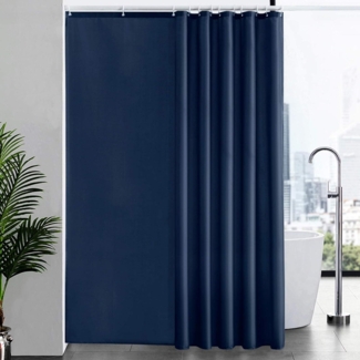 Duschvorhang Überlänge Anti-schimmel Dunkelblau 200x240cm mit 12 Haken