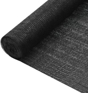 Zaunblende, Schattiergewebe, Sichtschutz Schwarz 1,8x50 m HDPE 75 g/m²