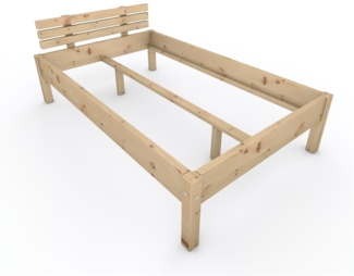 Zirbenbett "Zirben-Liesl" 120 x 200 cm Holzbett Massivholzbett Bett