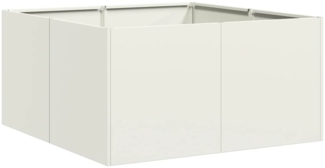 vidaXL Pflanzkübel Weiß 80x80x40 cm Kaltgewalzter Stahl 860739