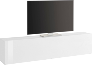 TV-Board >Benevent< in Weiß Hochglanz - 180x40x30cm (BxHxT)