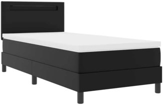 vidaXL Bettgestell mit Matratze Schwarz 90 x 200 cm Kunstleder 3339032